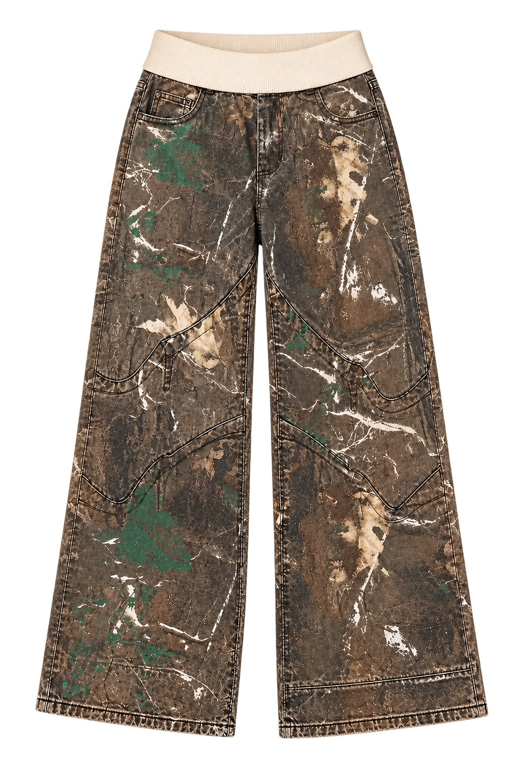 Foldover Drift Baggy Jeans