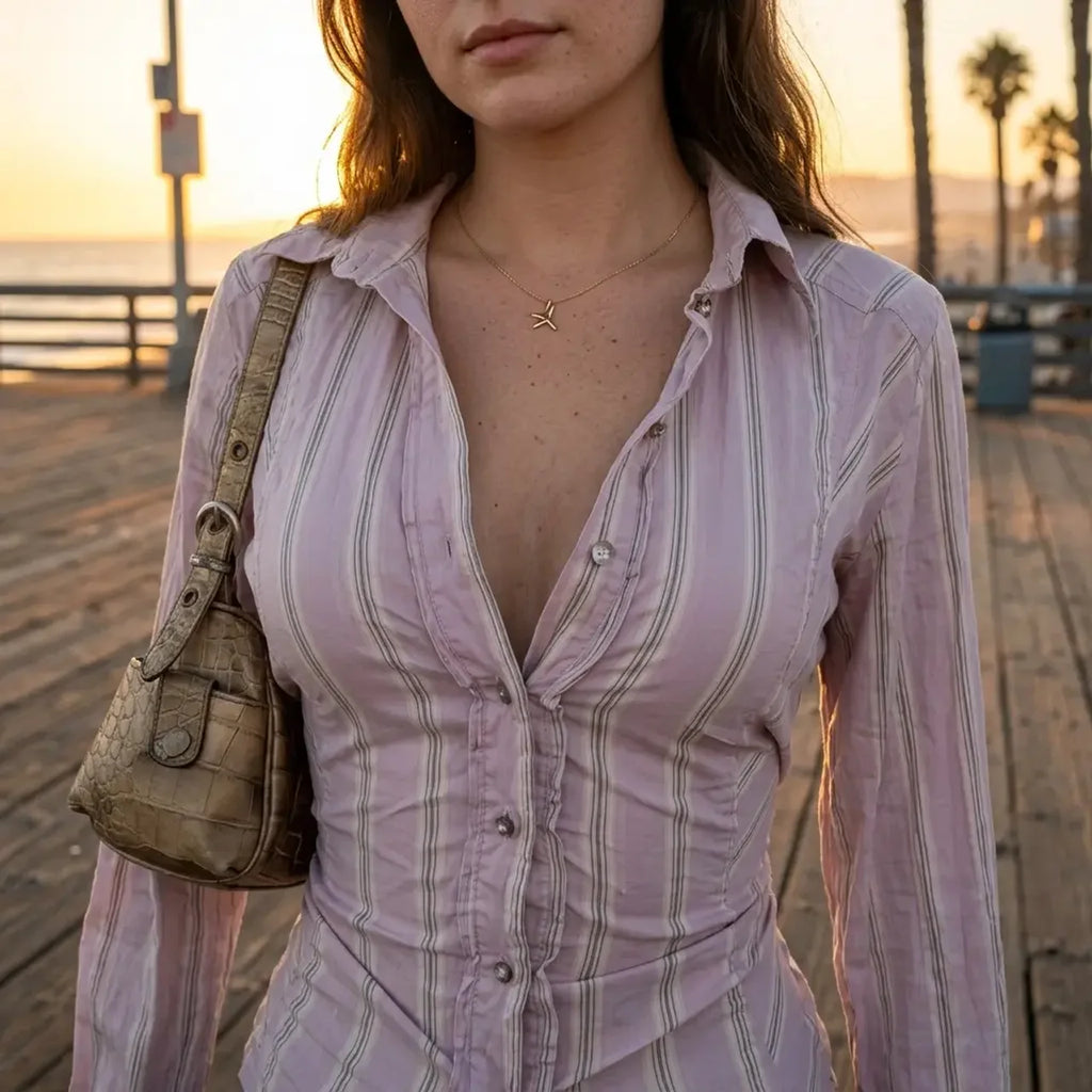 Contour Stripe Fitted Shirt