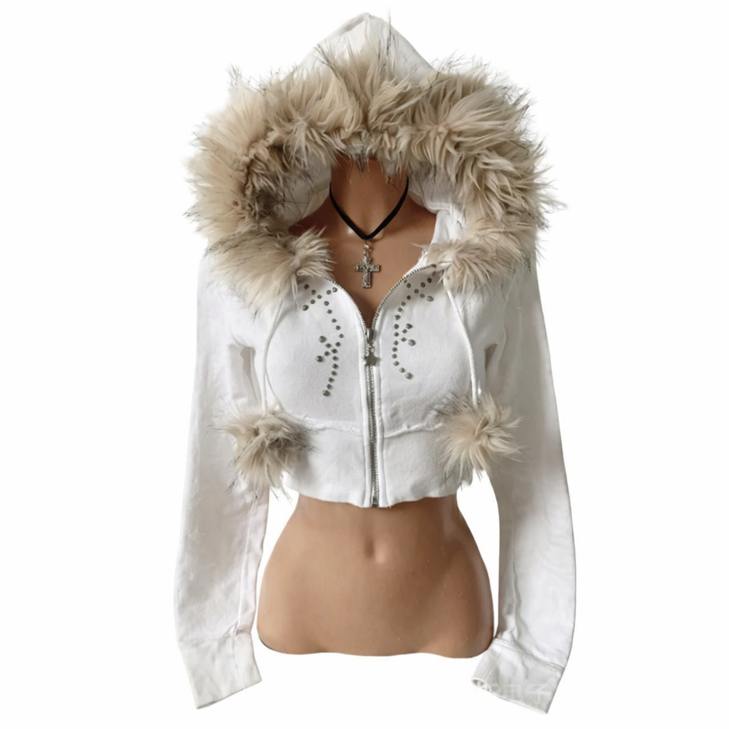Heavenbound Fur Zip Hoodie