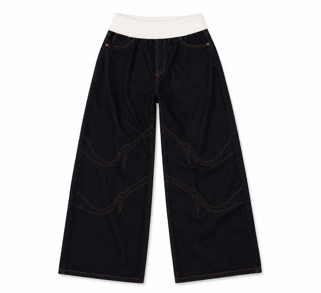 Foldover Drift Baggy Jeans