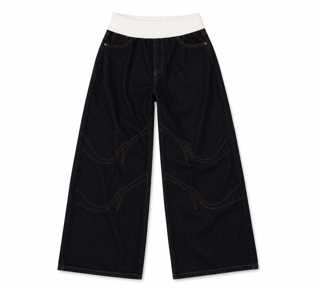 Foldover Drift Baggy Jeans