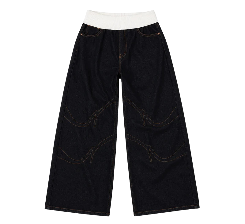 Foldover Drift Baggy Jeans