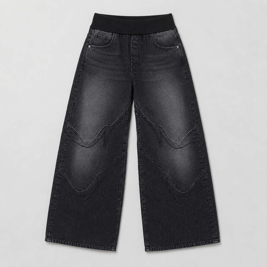 Foldover Drift Baggy Jeans