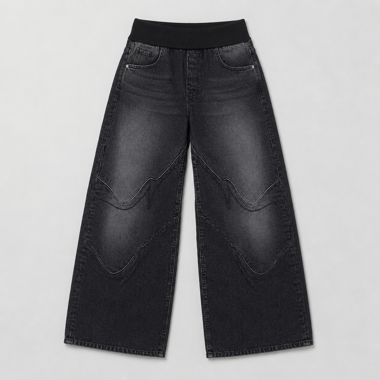 Foldover Drift Baggy Jeans