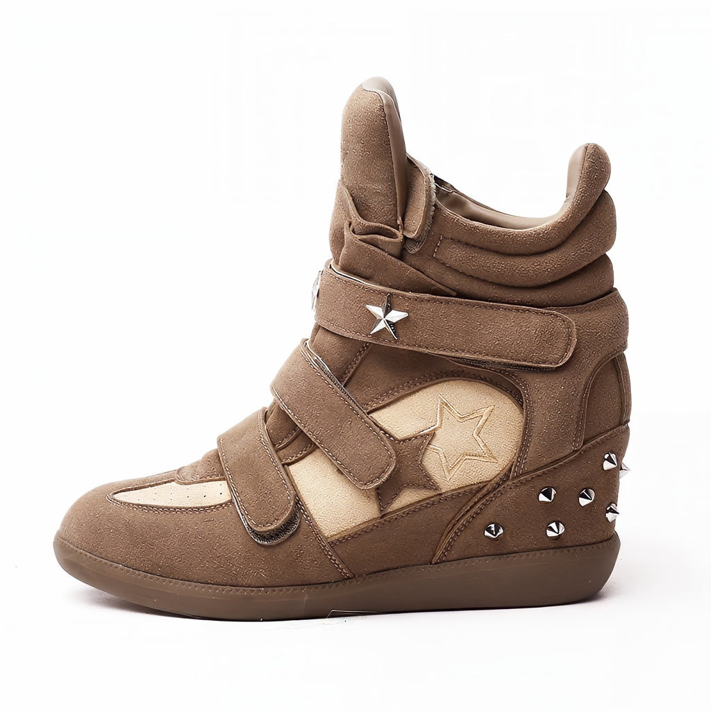Studded Wedge Sneakers