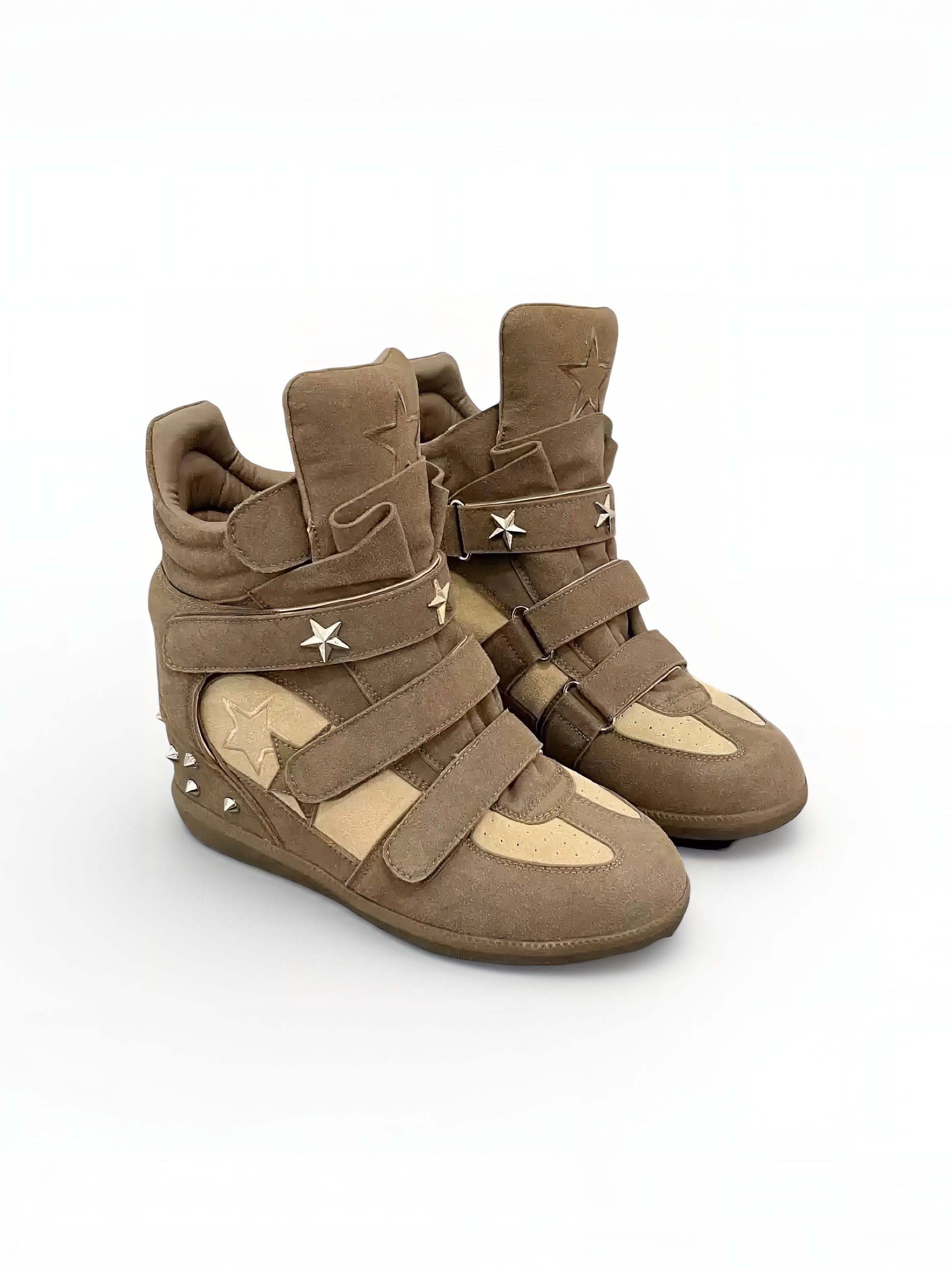 Studded Wedge Sneakers