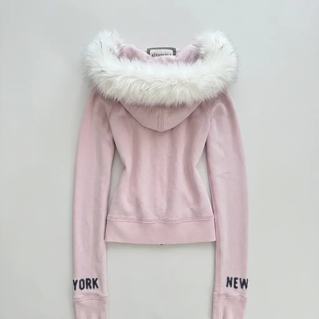 Blush Luxe Fur Zip Hoodie