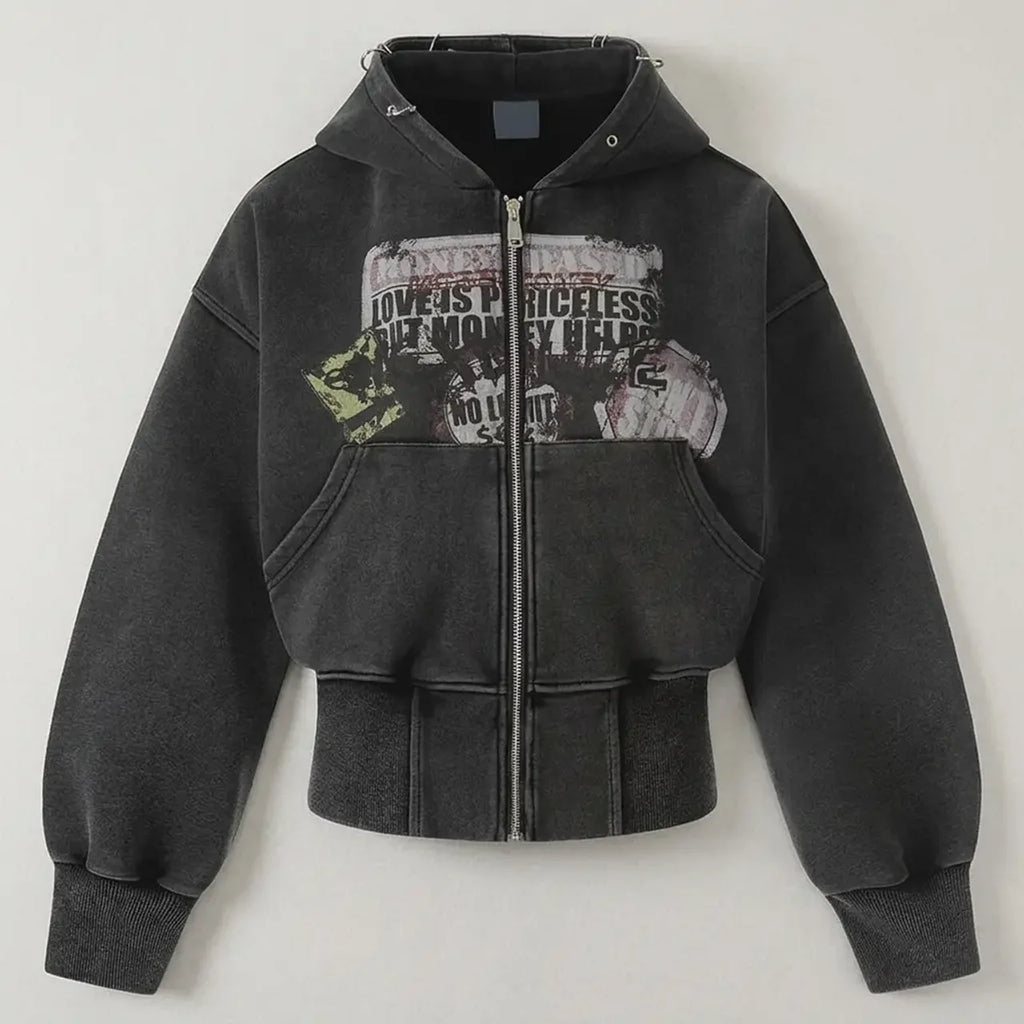 Anarchy Fade Zip Hoodie