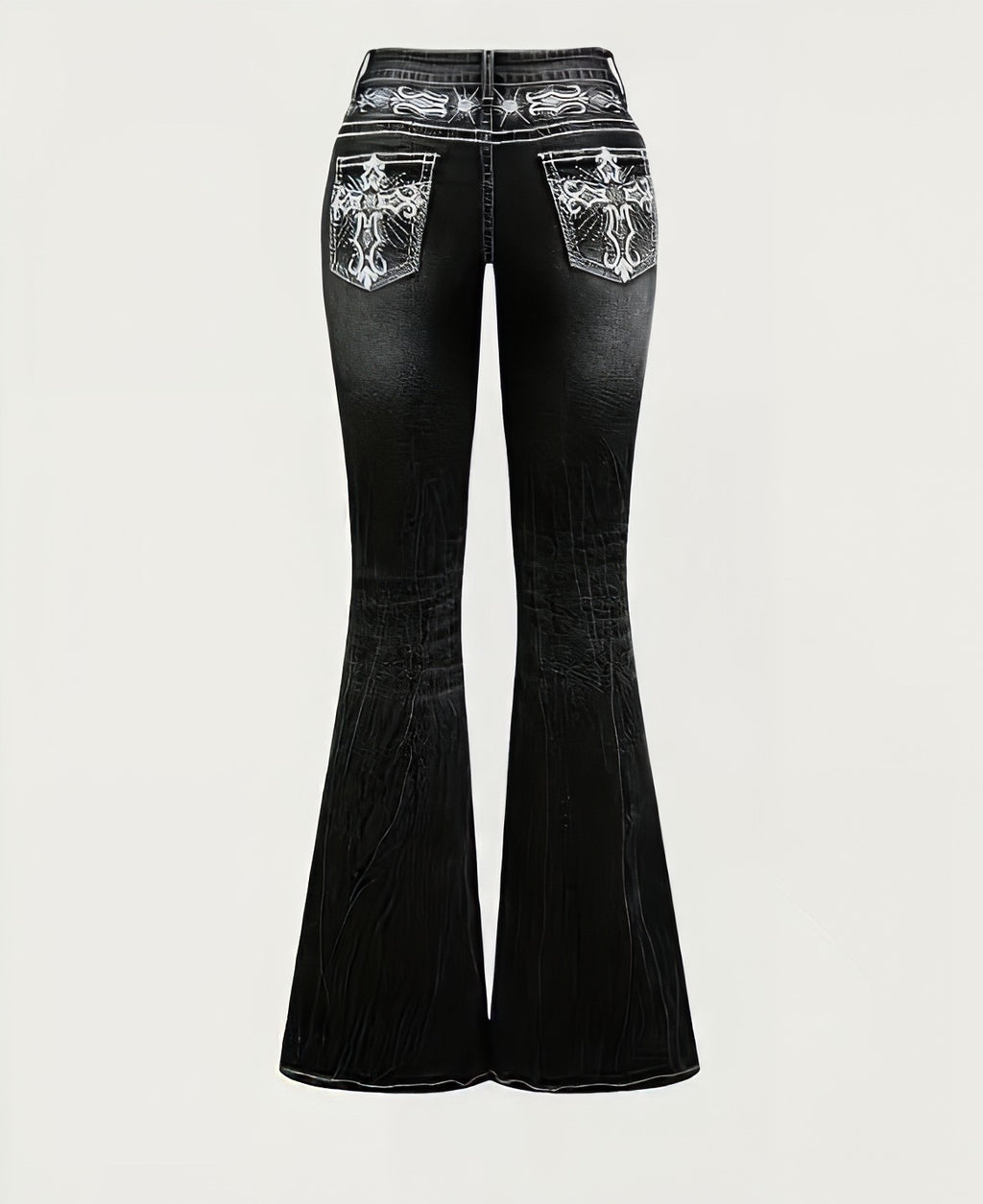 Midnight Cross Flare Jeans