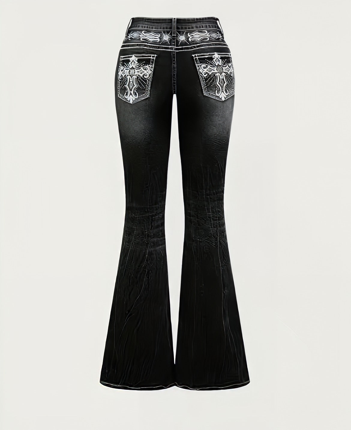 Midnight Cross Flare Jeans