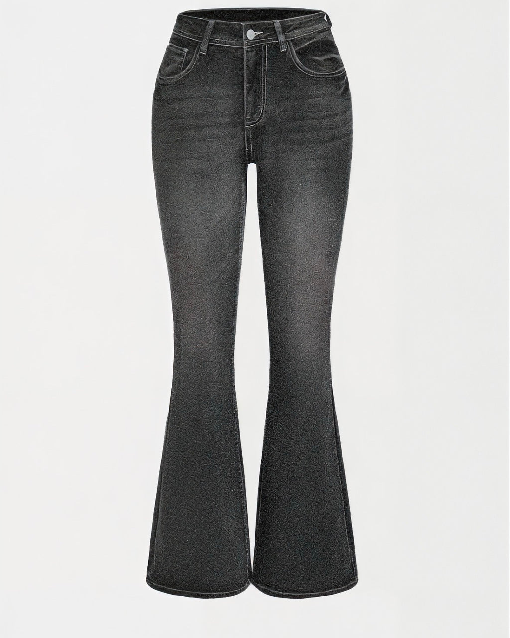 Floral Embroidery Flare Jeans