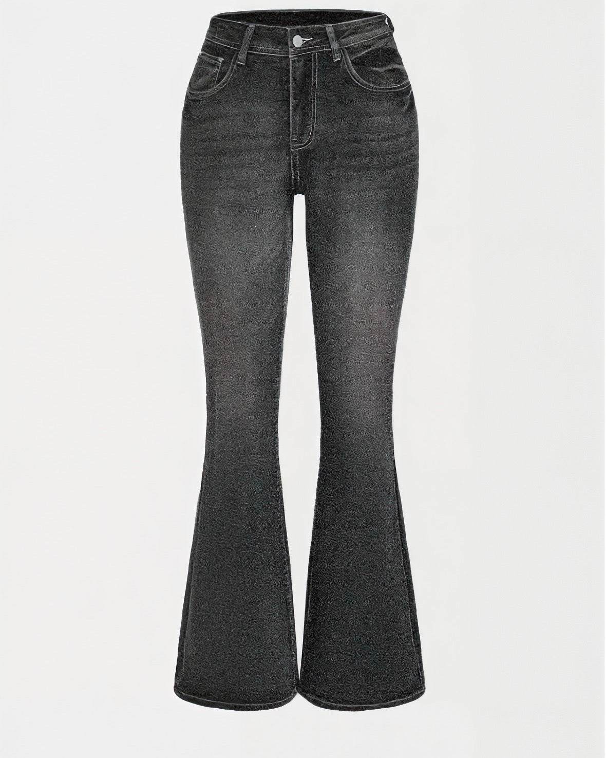 Floral Embroidery Flare Jeans