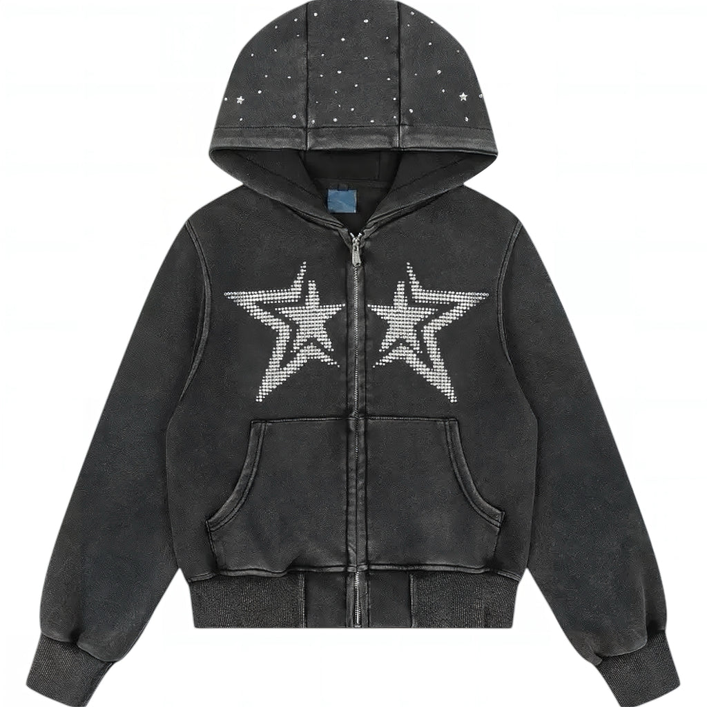 Starlight Drip Zip Hoodie