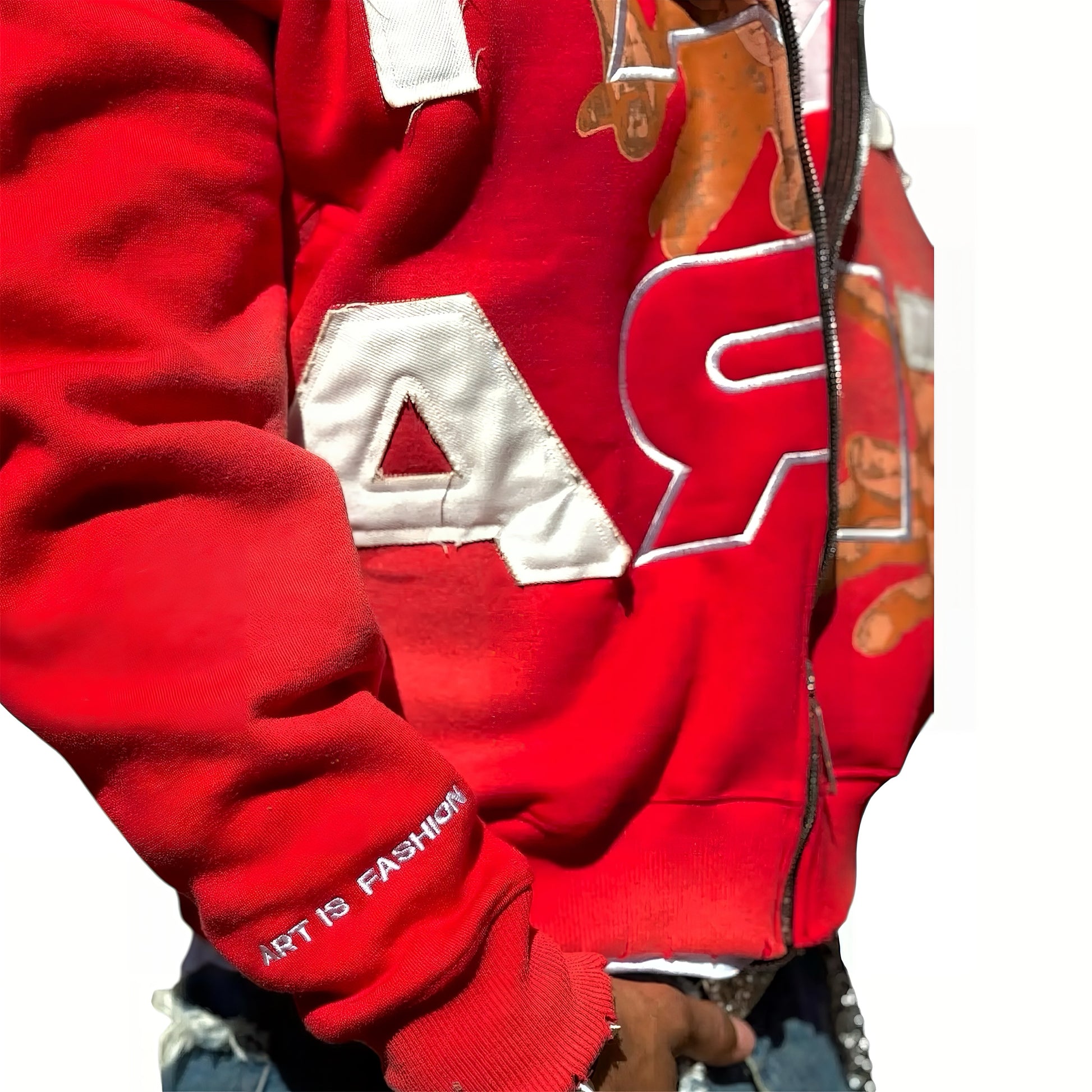 Crimson Touch Zip Hoodie