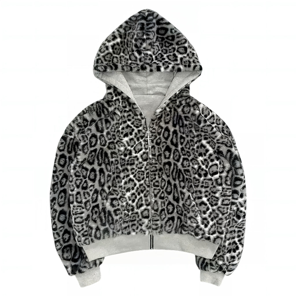 Frost Leopard Reversible Hoodie