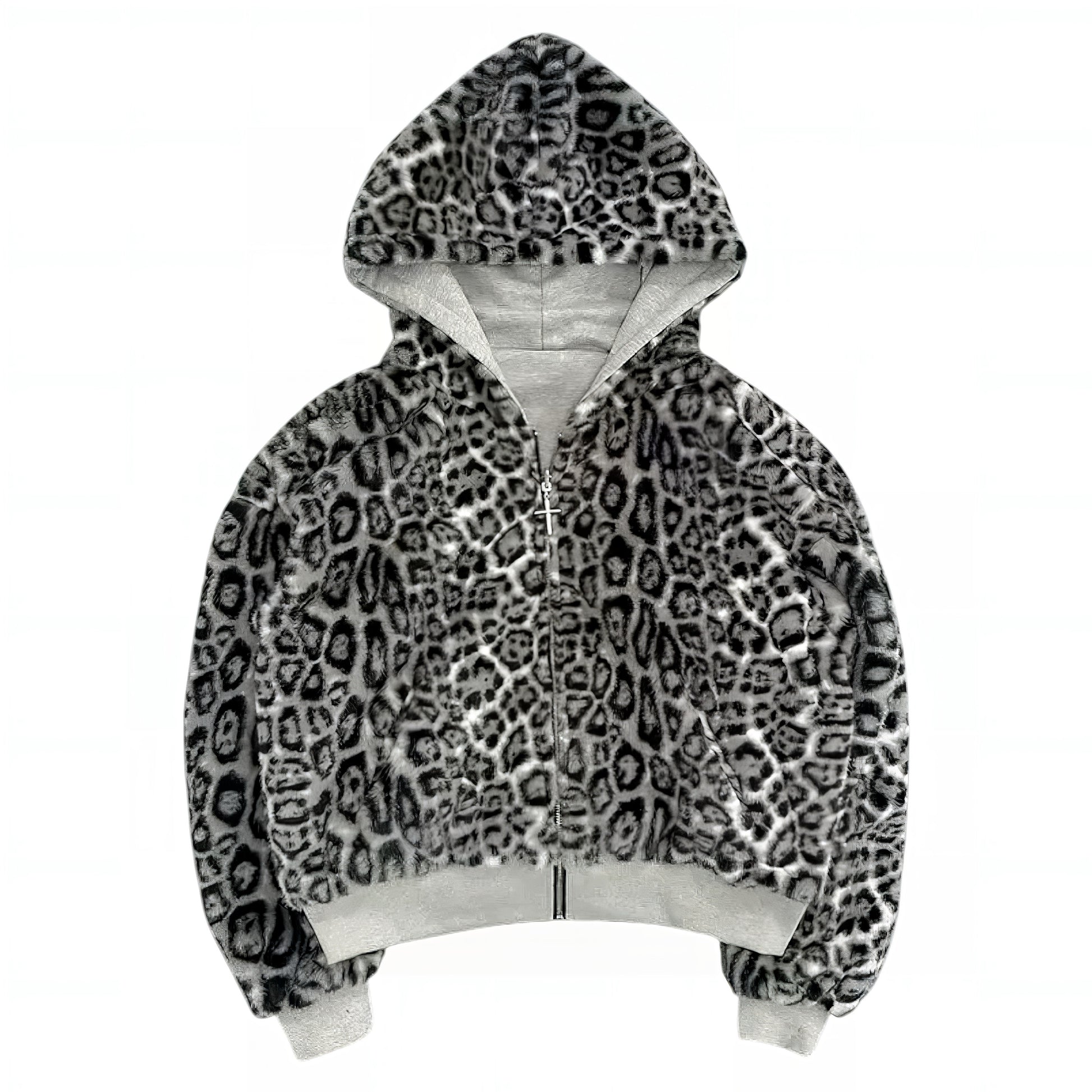 Frost Leopard Reversible Hoodie