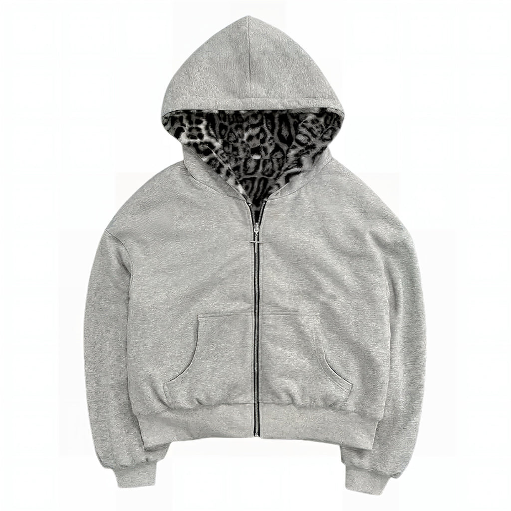 Frost Leopard Reversible Hoodie