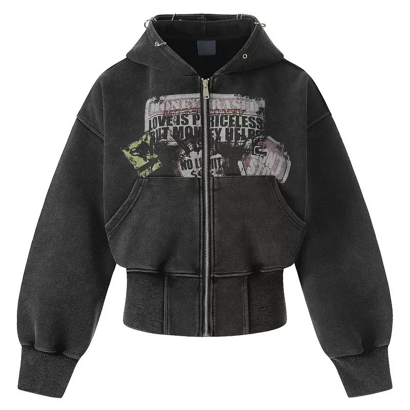 Anarchy Fade Zip Hoodie