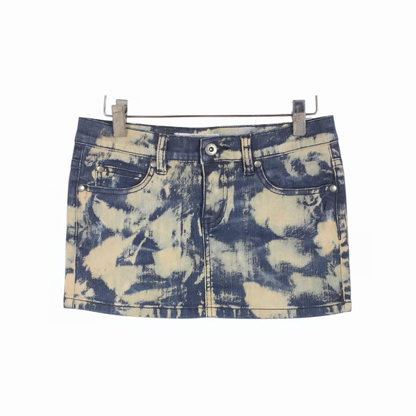 Cloud Wash Denim Mini Skirt