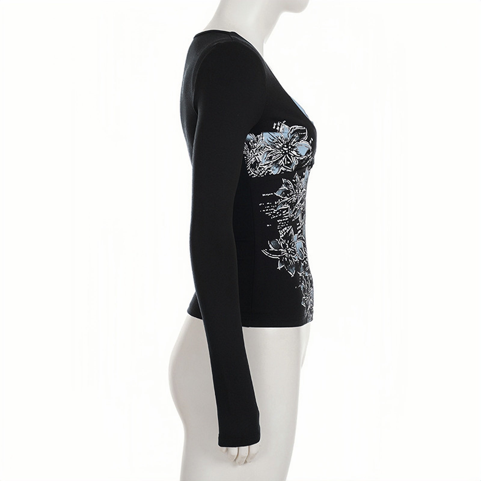Midnight Bloom Wrap Top