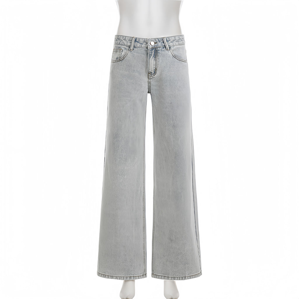 Cloud Wash Wide Leg Jeans