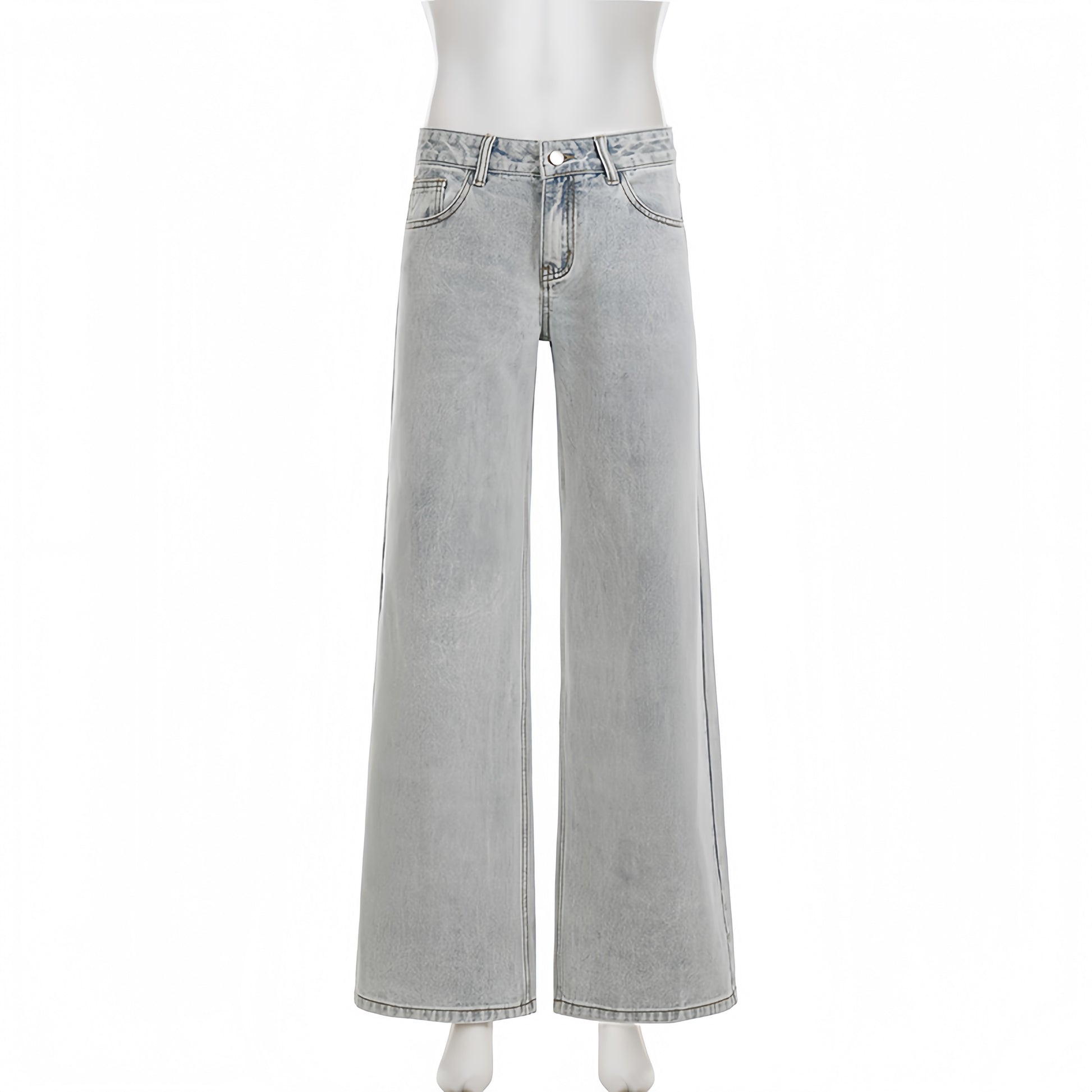 Cloud Wash Wide Leg Jeans