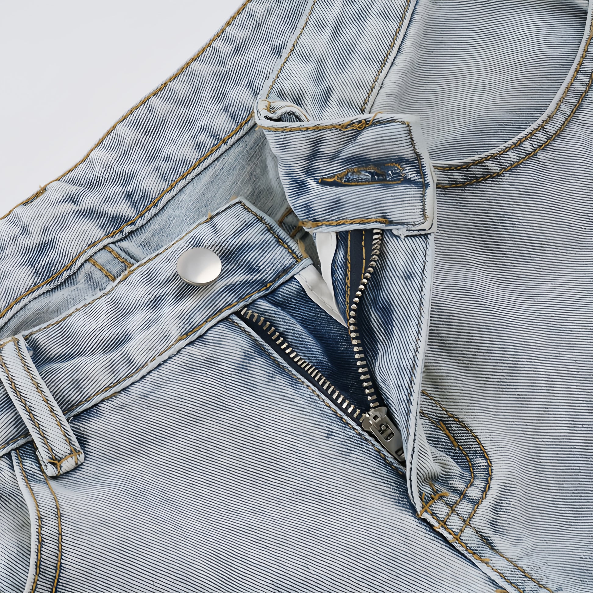 Cloud Wash Wide Leg Jeans