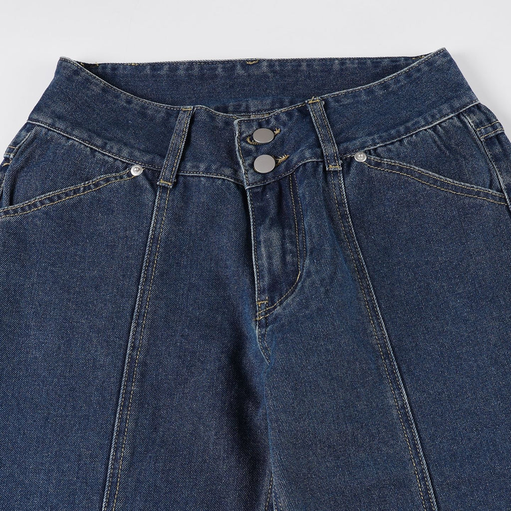 Stitchline Low Rise Flare Jeans