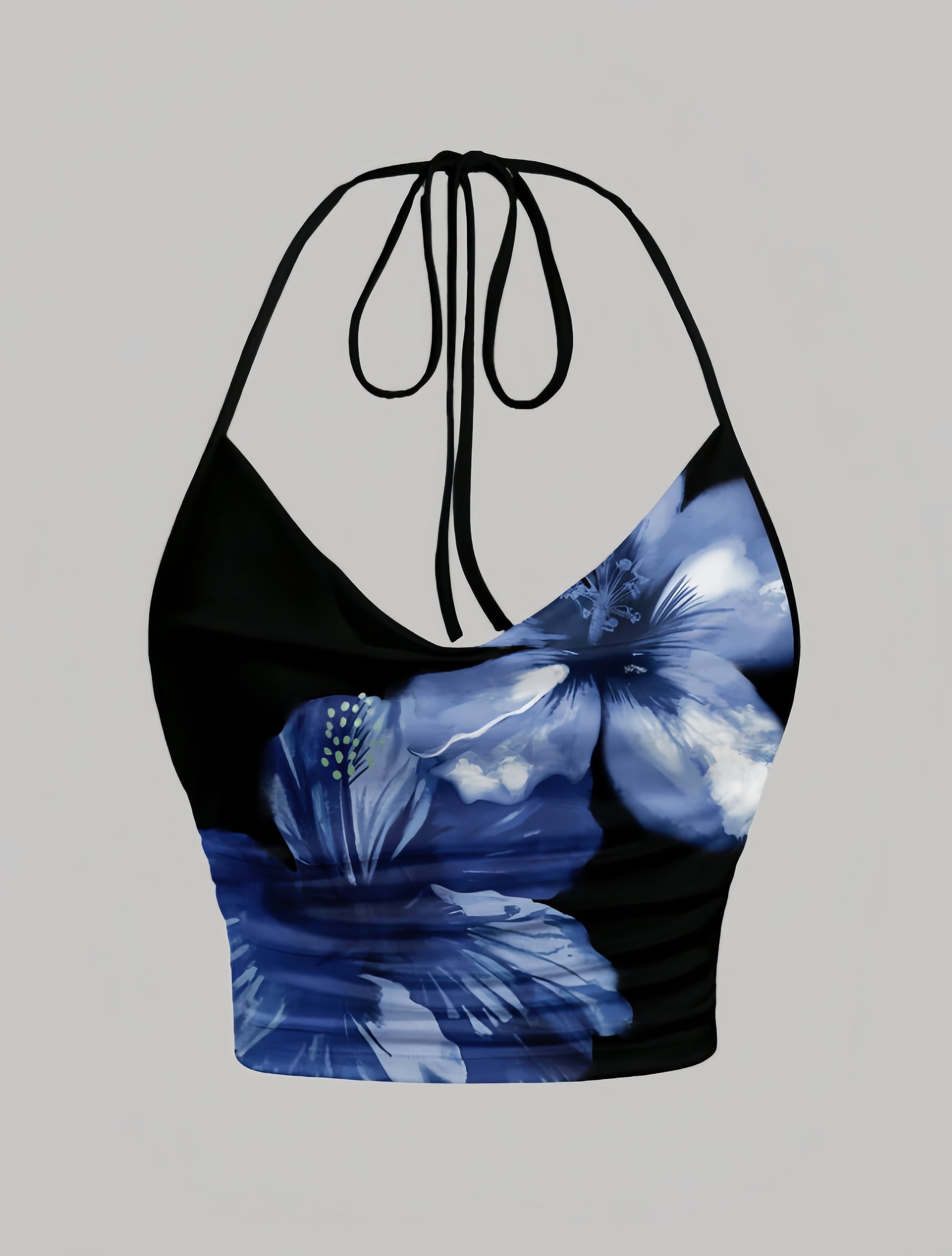Blue Hibiscus Halter Top