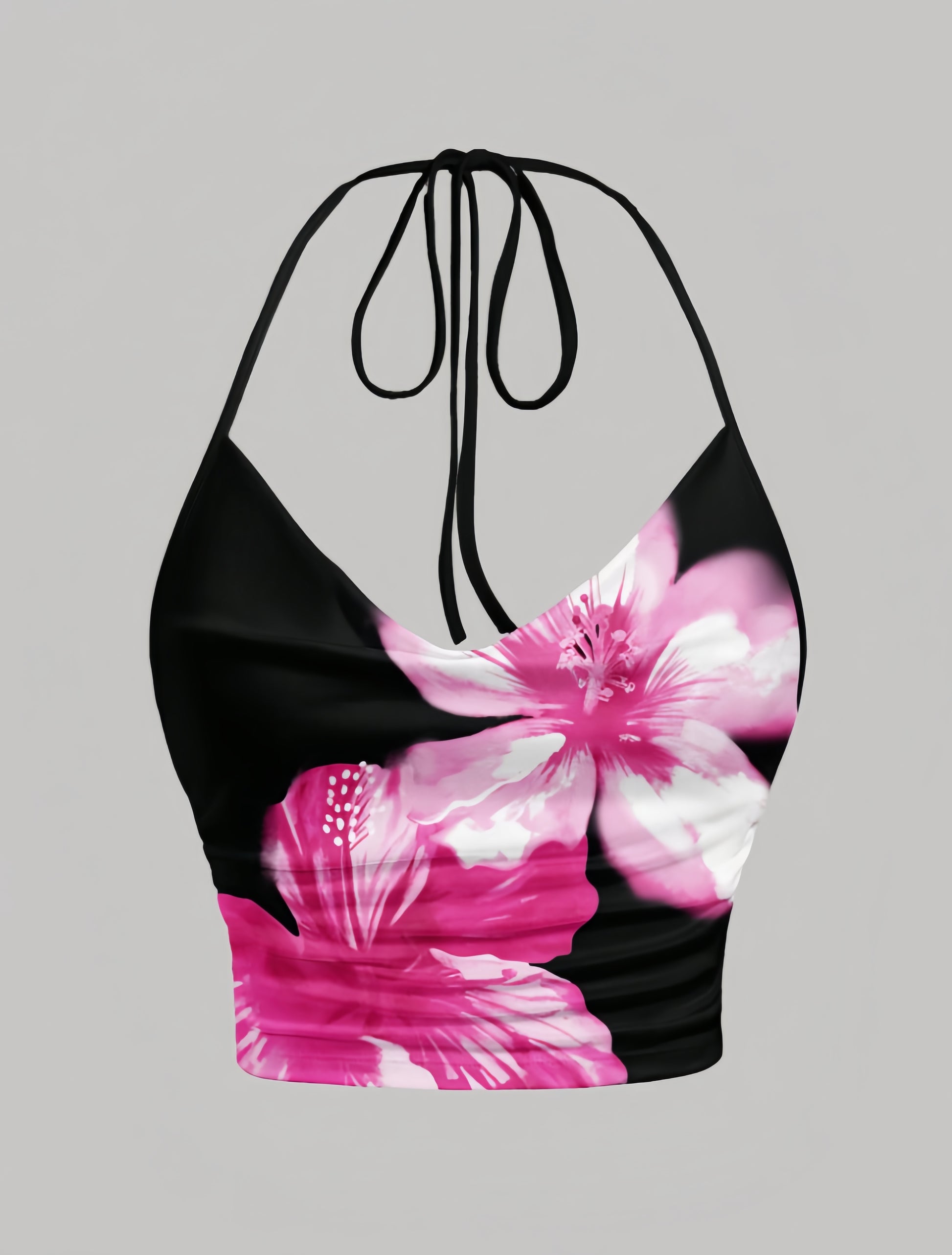 Midnight Bloom Halter Top