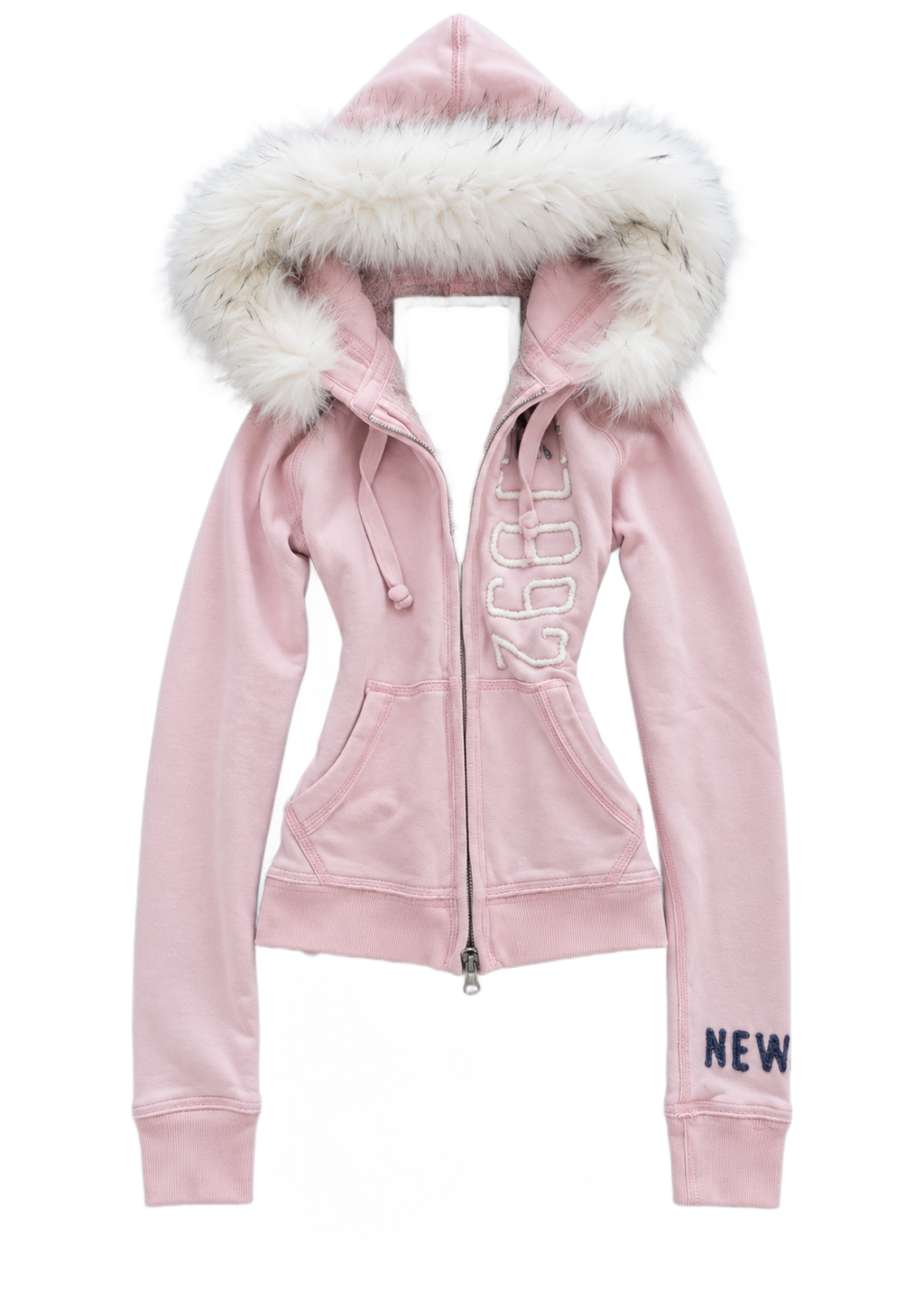 Blush Luxe Fur Zip Hoodie