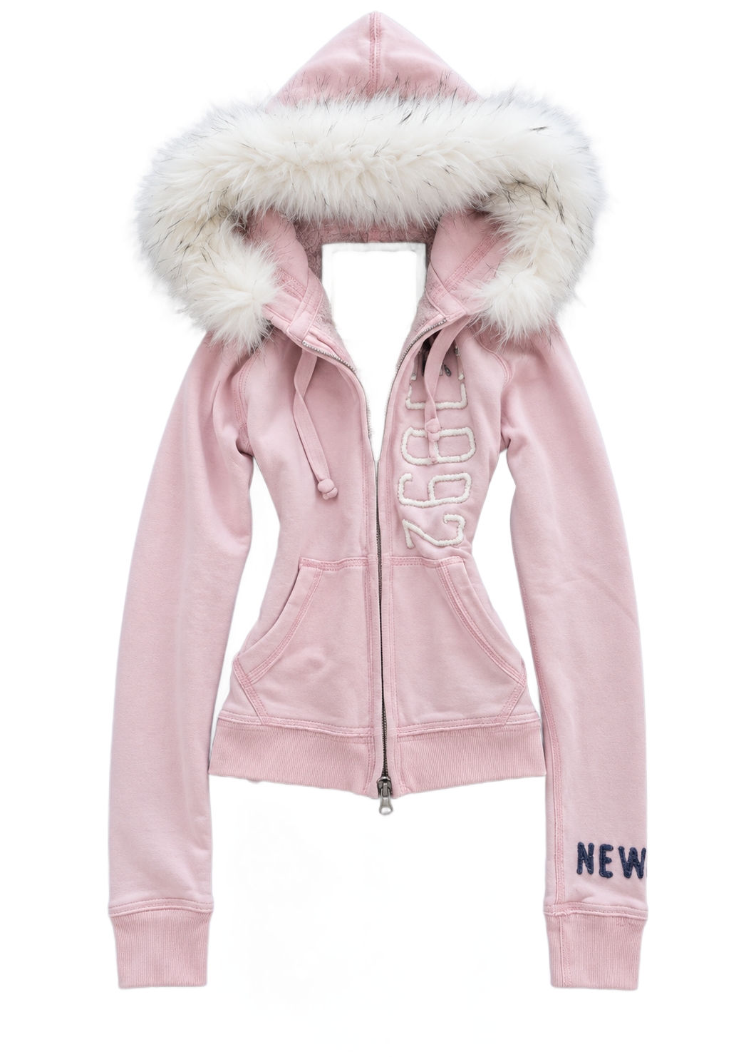Blush Luxe Fur Zip Hoodie