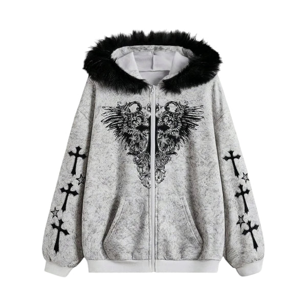 Frosted Angel Fur Hoodie