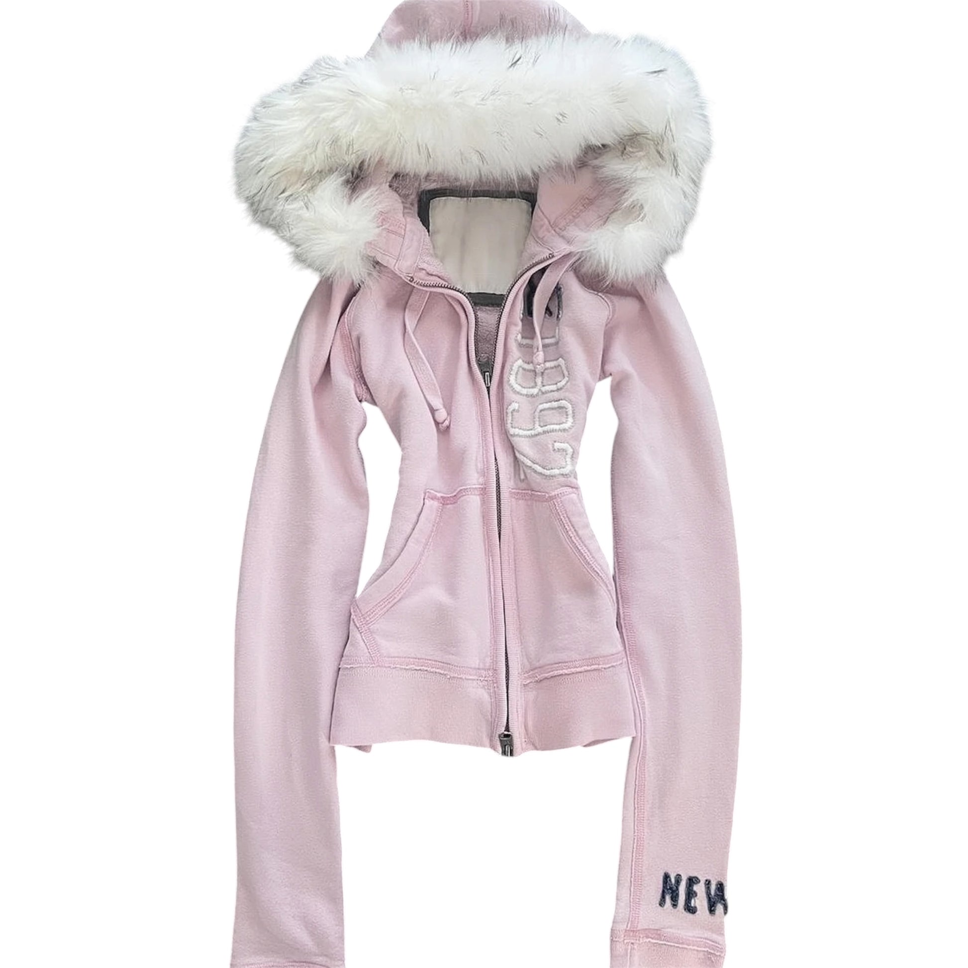 Blush Luxe Fur Zip Hoodie