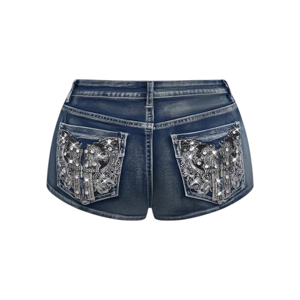 Starlight Denim Micro Shorts