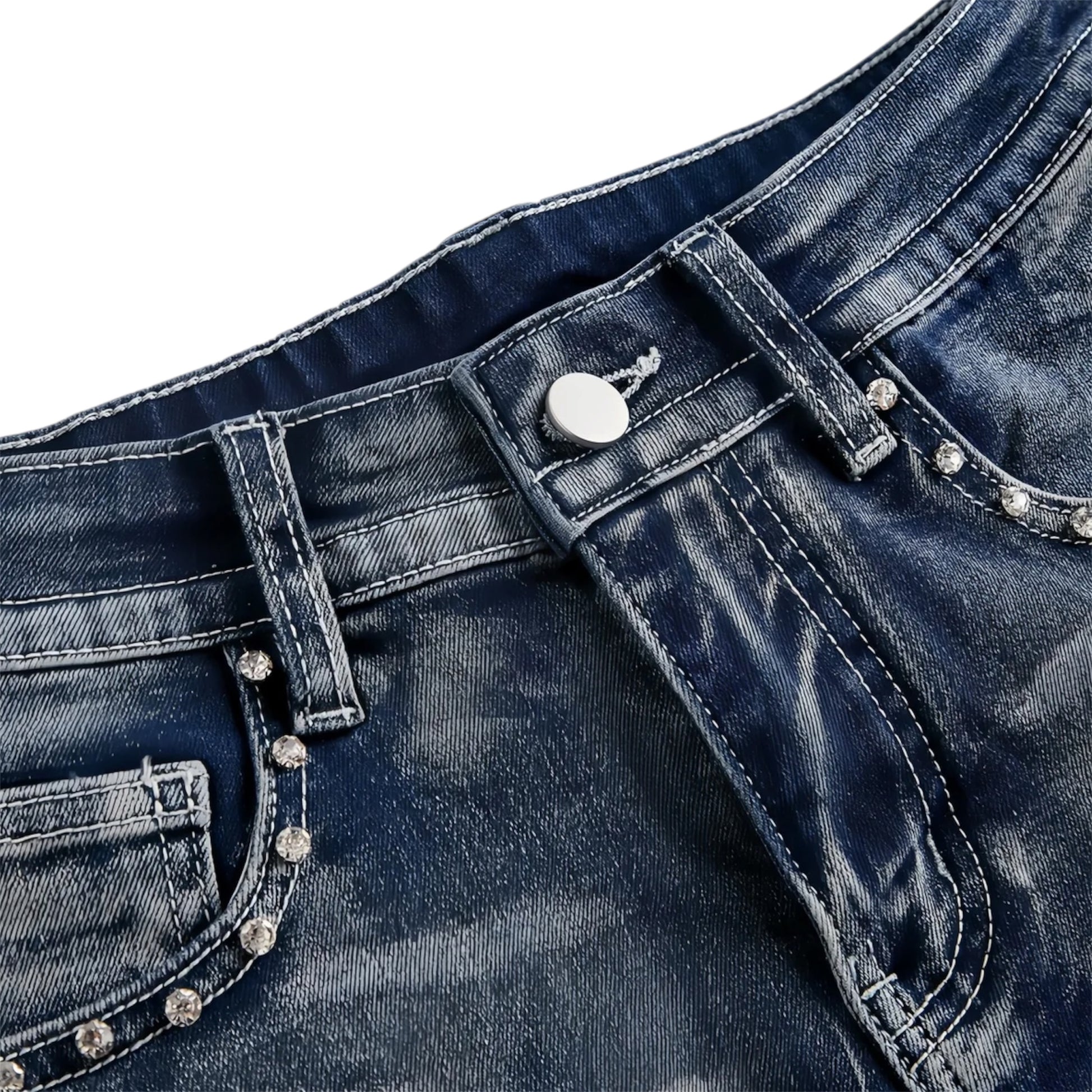 Starlight Denim Micro Shorts