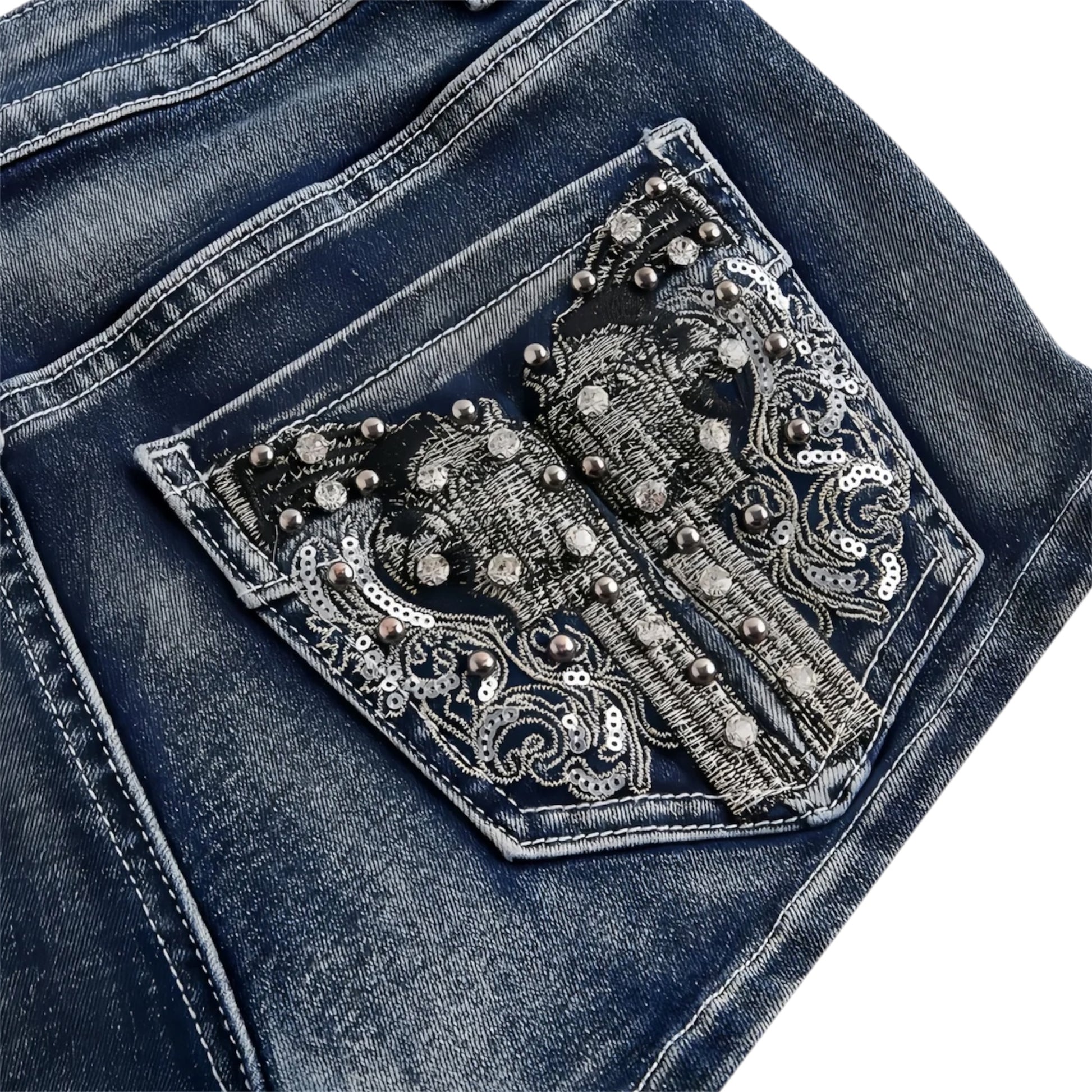 Starlight Denim Micro Shorts