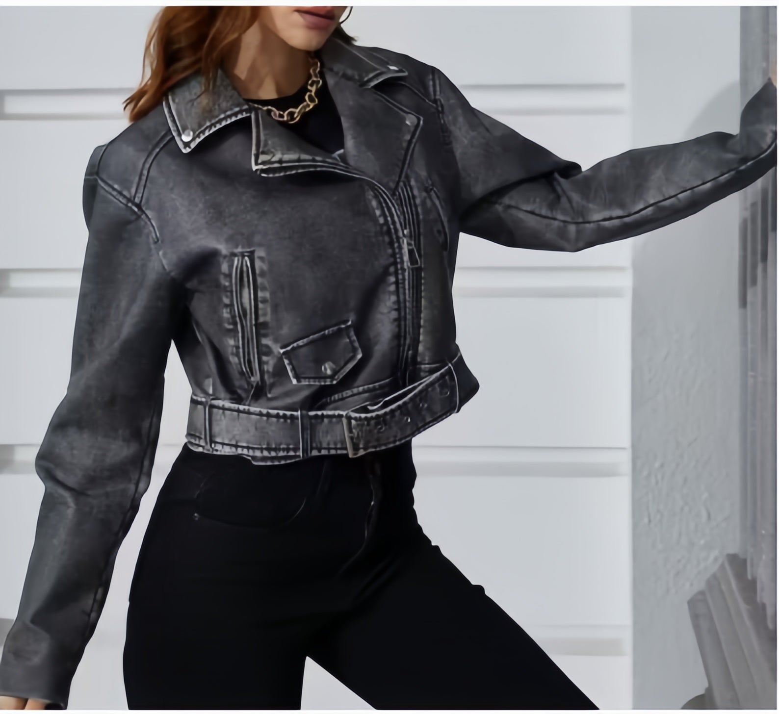 Midnight Moto Cropped Jacket