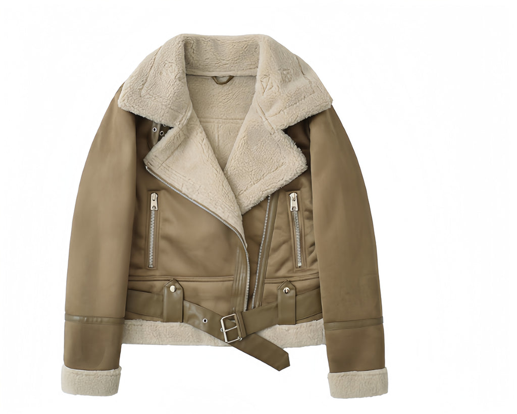 Sandstorm Shearling Biker Jacket