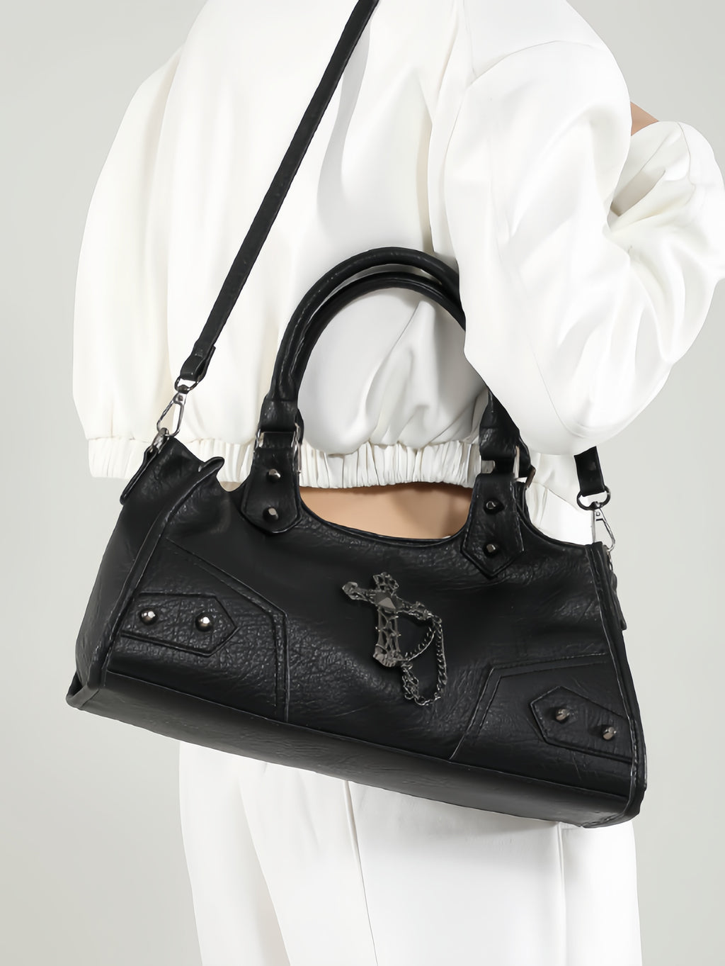 Cross Charm Shoulder Bag