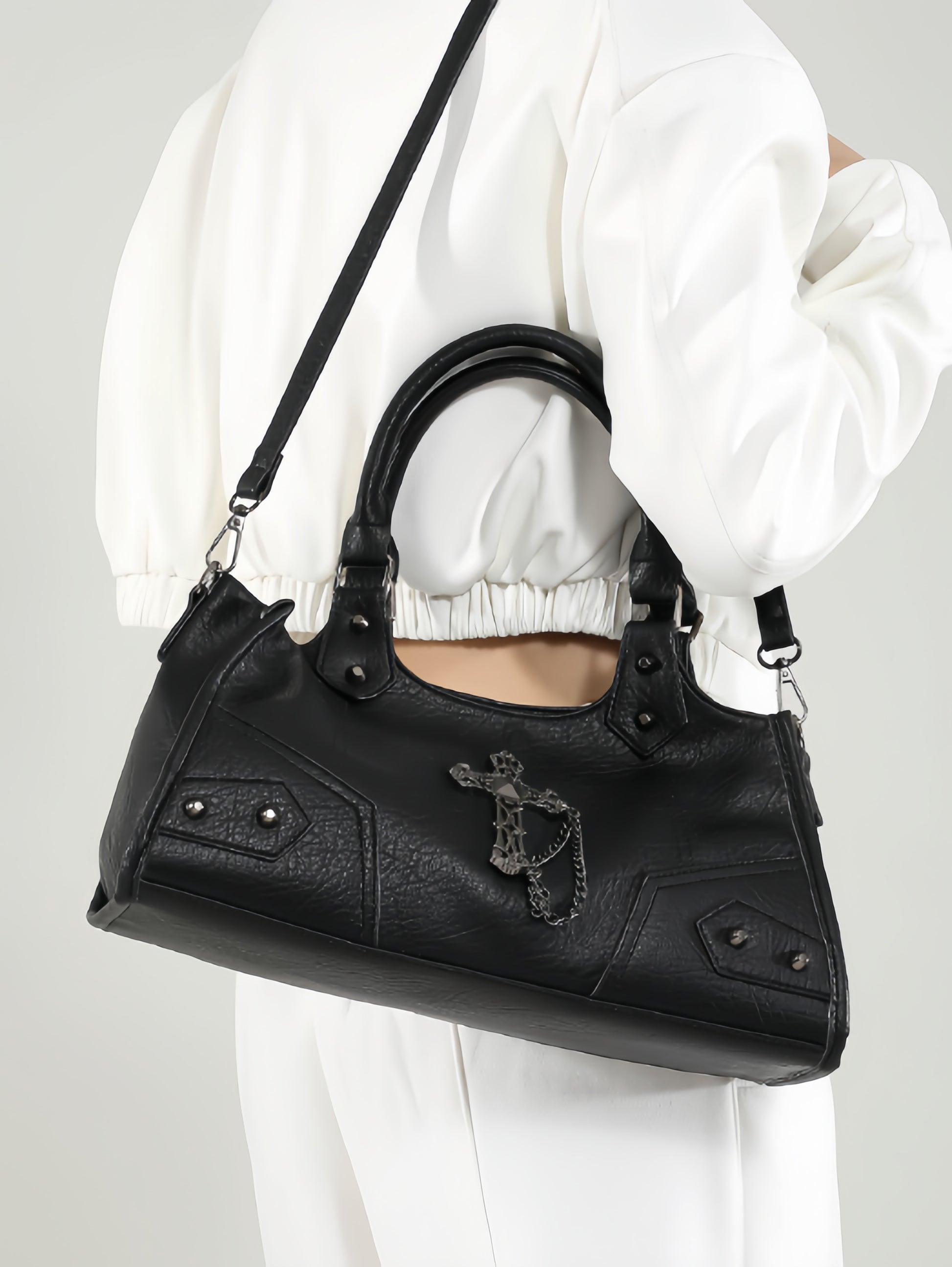 Cross Charm Shoulder Bag