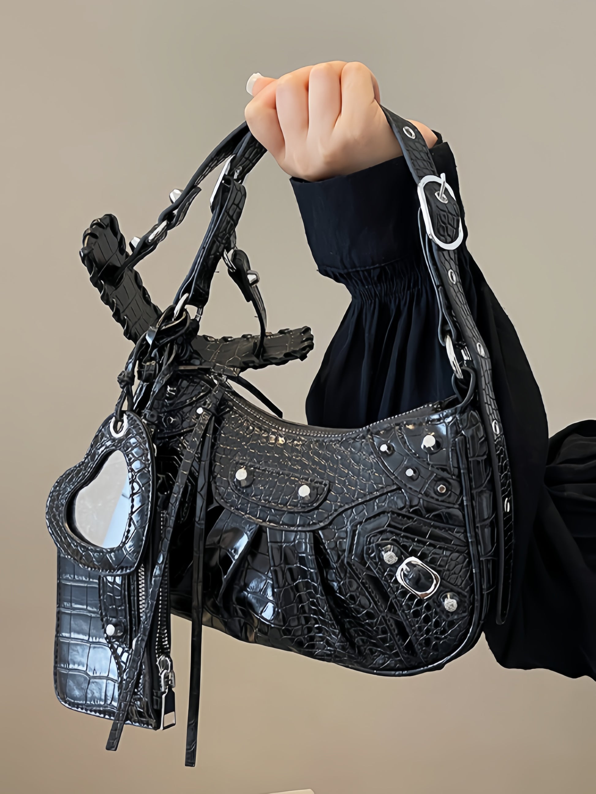 Heart Mirror Shoulder Bag