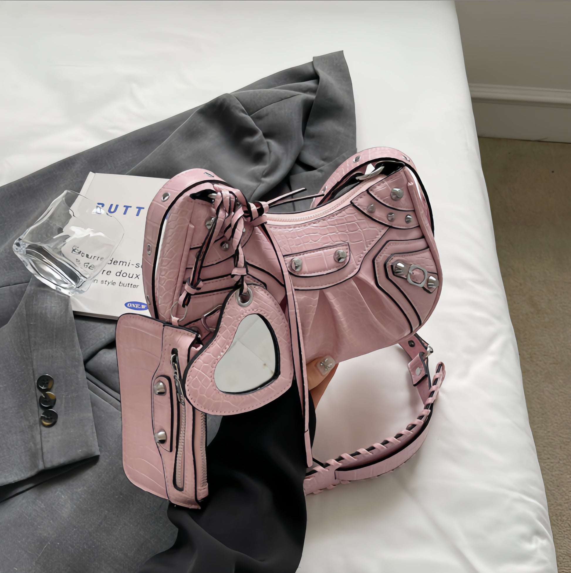 Heart Mirror Shoulder Bag