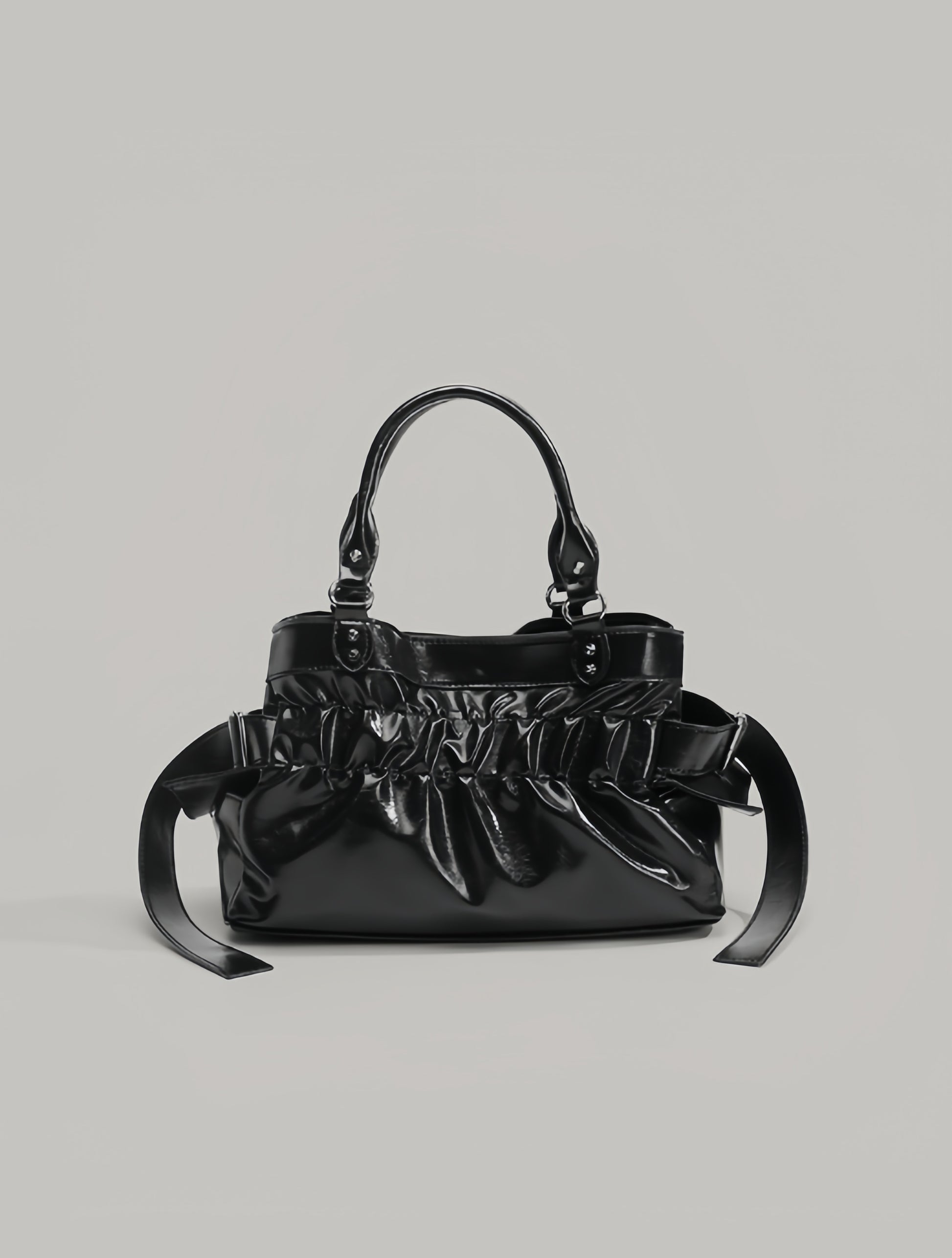 Ruched Multi-Pocket Shoulder Bag