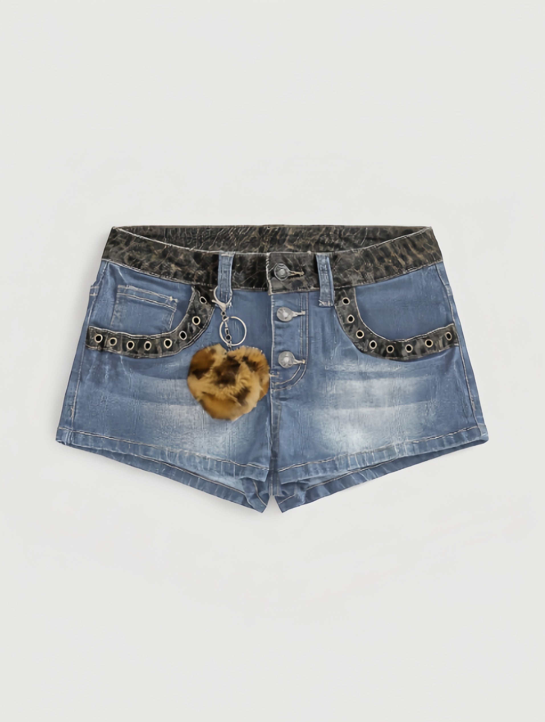 Mid Blue Denim Shorts