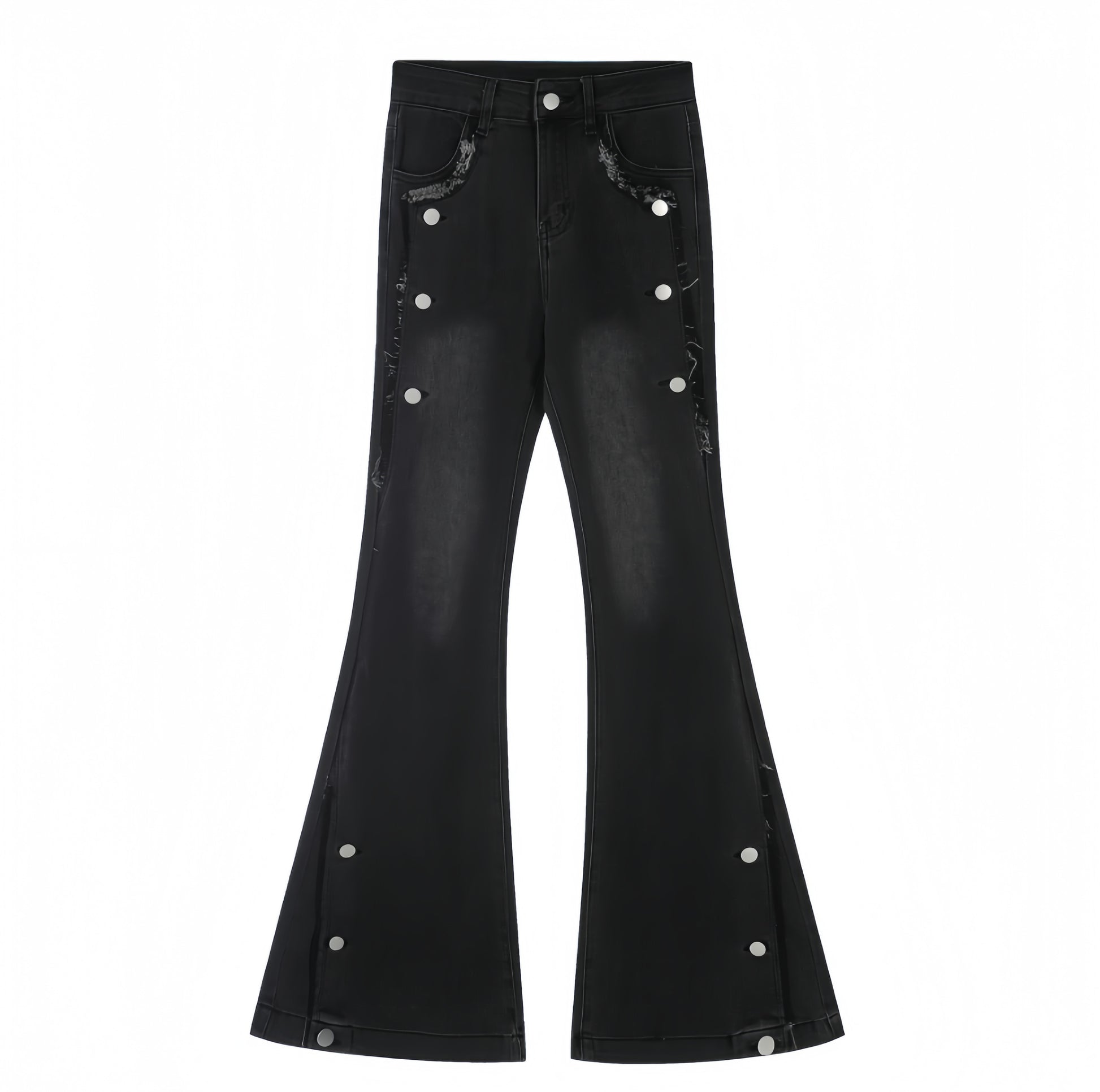 Midnight Studded Flare Jeans
