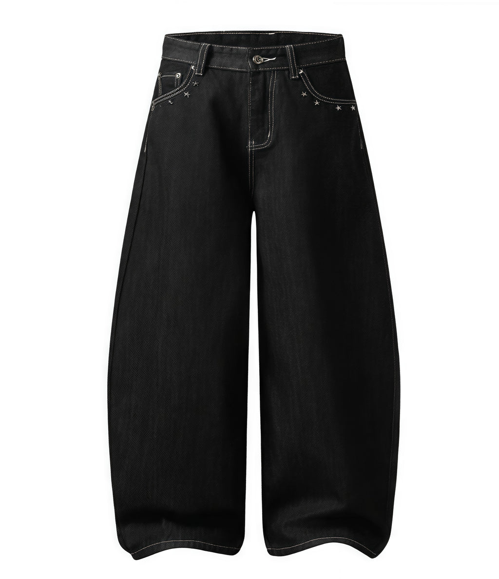 Angel Wings Barrel Jeans