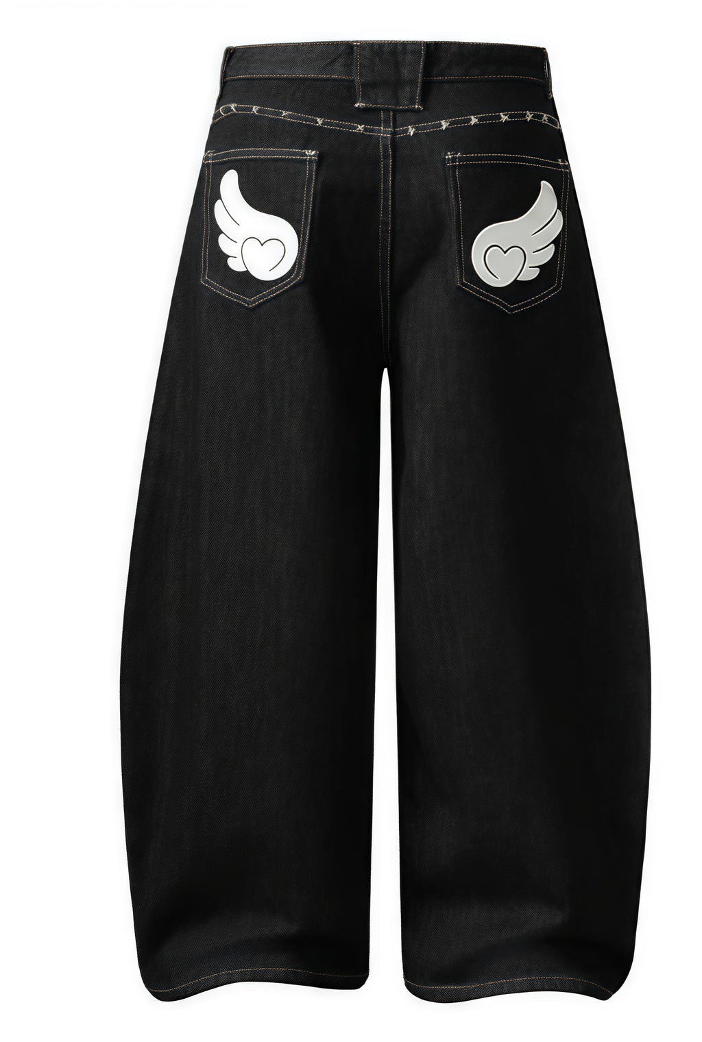 Angel Wings Barrel Jeans