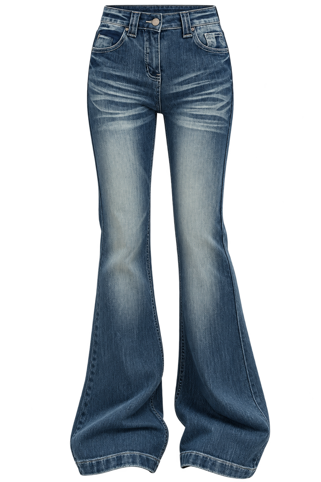 Vintage Wash Flare Jeans