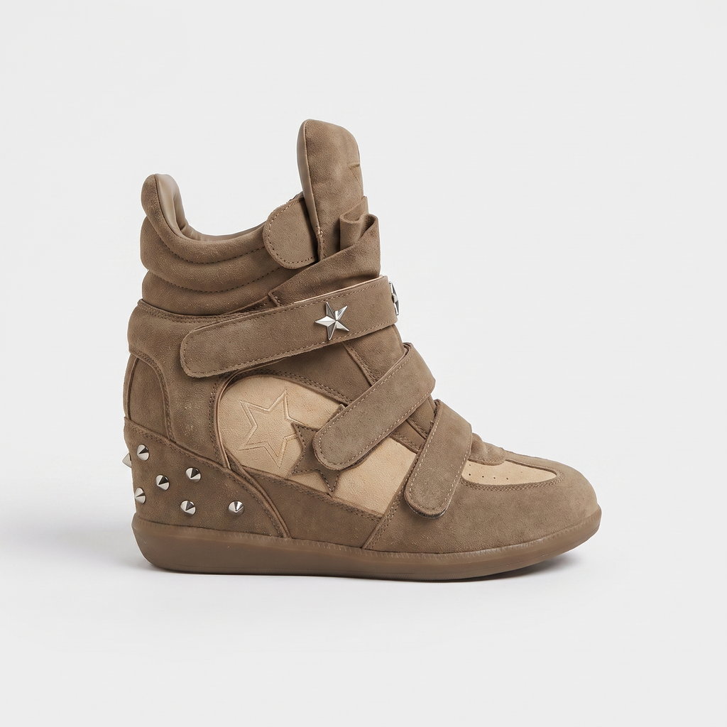 Studded Wedge Sneakers